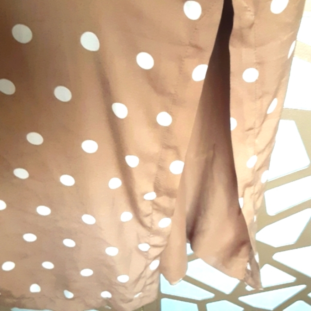 NWOT BB DAKOTA Deedra Duster Tan/Cream Dot - Picture 5 of 10